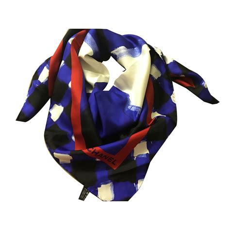 foulard chanel bleu|Foulards .